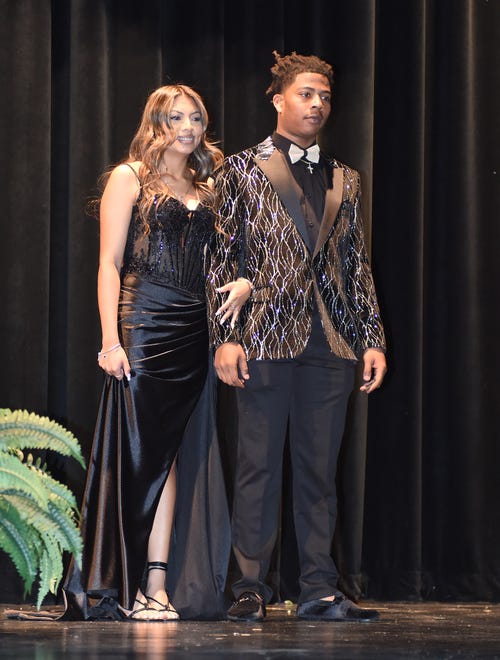 Laurel High School moved its Grand Prom March inside to the High School Auditorium after the rain came into the area on Saturday April 27, in Laurel.