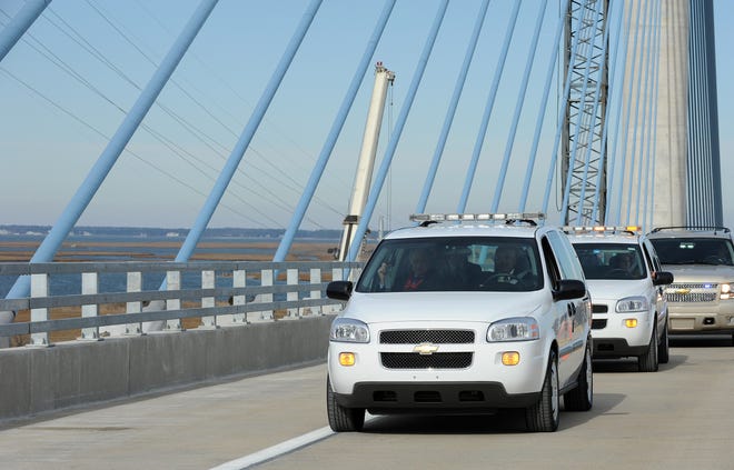 On Jan 20, 2012, Gov. Jack Markell and U.S. Sen. Tom Carper were the first to cross the new Indian River Inlet Bridge north of Bethany Beach on Route 1. At the time, vehicles using the southbound side of the span for two-way access while final completion continued.